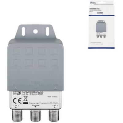 DINIC DiSEqC-LNB-Umschalter 2/1 für 2 LNBs auf 1 TV DINIC DiSEqC-LNB-Umschalter 2/1 für 2 LNBs auf 1 TV