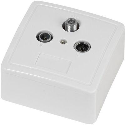 Vivanco STO AP/UP S1 Weiße Antennendose für SAT, TV, UKW - Antennendose Vivanco STO AP/UP S1 Weiße Antennendose für SAT, TV, UKW - Antennendose
