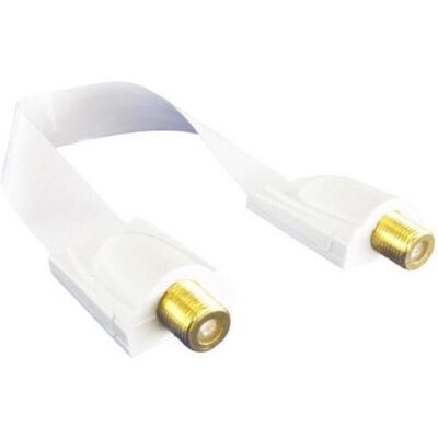 DINIC SAT Kabel F Buchse auf F Buchse, 0,26m, Fensterdurchführung, extrem flach, weiß DINIC SAT Kabel F Buchse auf F Buchse, 0,26m, Fensterdurchführung, extrem flach, weiß