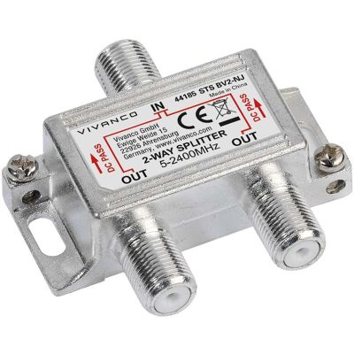 Vivanco SAT / Universal-Antennenverteiler, 2-fach (44185) Vivanco SAT / Universal-Antennenverteiler, 2-fach (44185)