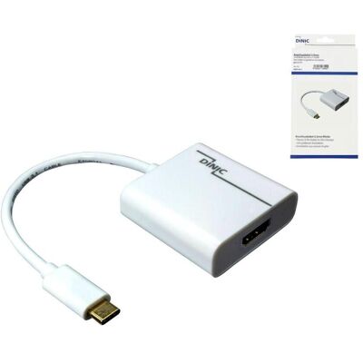 DINIC Adapter USB Typ C Stecker auf HDMI Buchse, 4K*2K@60Hz, HDR, weiß HDMI auf USB DINIC Adapter USB Typ C Stecker auf HDMI Buchse, 4K*2K@60Hz, HDR, weiß HDMI auf USB