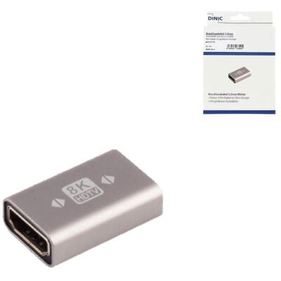 DINIC HDMI-A Verbinder, 8K, Metall HDMI-A Buchse auf Buchse, 8K 60Hz / 4K 120Hz DINIC HDMI-A Verbinder, 8K, Metall HDMI-A Buchse auf Buchse, 8K 60Hz / 4K 120Hz