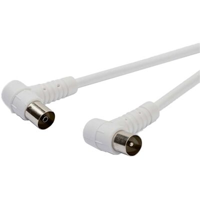 Vivanco 90dB Antennenkabel mit abgewinkelten Steckern, 5m, weiß Koaxialkabel mit IEC-Stecker und IEC-Buchse Vivanco 90dB Antennenkabel mit abgewinkelten Steckern, 5m, weiß Koaxialkabel mit IEC-Stecker und IEC-Buchse