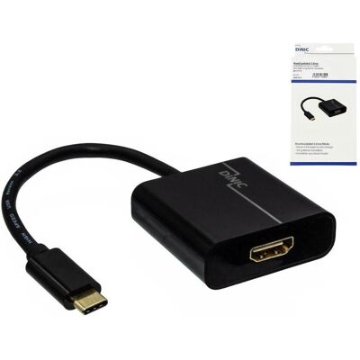 DINIC Adapter, USB-C-Stecker auf HDMI-Buchse, 4K, 60 Hz, Schwarz DINIC Adapter, USB-C-Stecker auf HDMI-Buchse, 4K, 60 Hz, Schwarz