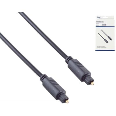 DINIC Toslink Kabel, 4mm Ø, Stecker aus PVC, Kontakte vergoldet, schwarz, Länge 2,00 m DINIC Toslink Kabel, 4mm Ø, Stecker aus PVC, Kontakte vergoldet, schwarz, Länge 2,00 m