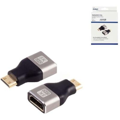 DINIC HDMI-C (Mini) Adapter, HDMI-A Buchse, 8K 8K (60Hz), 4K (120Hz), HDMI 2.1 DINIC HDMI-C (Mini) Adapter, HDMI-A Buchse, 8K 8K (60Hz), 4K (120Hz), HDMI 2.1