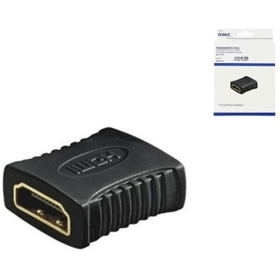 DINIC HDMI (Typ A) Adapter, Buchse / Buchse, Schwarz (HDMI-AA-BU-KB) DINIC HDMI (Typ A) Adapter, Buchse / Buchse, Schwarz (HDMI-AA-BU-KB)