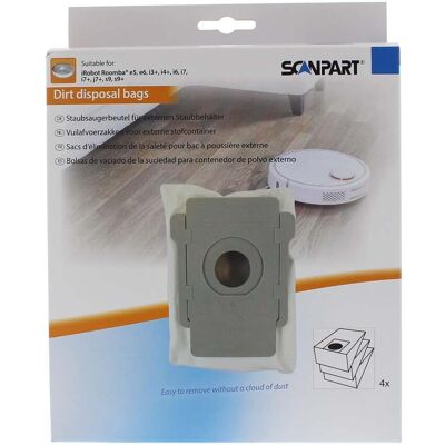 Scanpart Schwarze Kompatibel mit iRobot Roomba E5, E6, I3+, I4+, I6, I7, I7+, J7+, S9, S9+ - Staubbeutel Scanpart Schwarze Kompatibel mit iRobot Roomba E5, E6, I3+, I4+, I6, I7, I7+, J7+, S9, S9+ - Staubbeutel