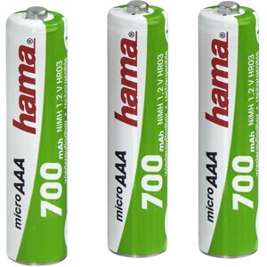 Hama NiMH-Akkus 3x AAA 700 mAh 1,2V (00056802) Hama NiMH-Akkus 3x AAA 700 mAh 1,2V (00056802)