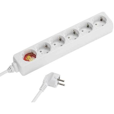Vivanco - E6 W15 - 6 Steckdosen - 1.4m white - Verlängerungskabel Vivanco - E6 W15 - 6 Steckdosen - 1.4m white - Verlängerungskabel