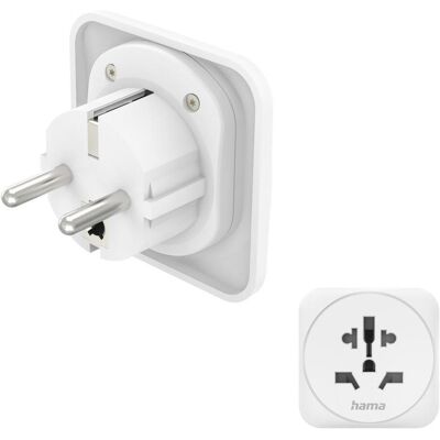 Hama Reiseadapter Typ E und F, 3-polig, universal, Welt nach Europa, Weiß (00223462) Hama Reiseadapter Typ E und F, 3-polig, universal, Welt nach Europa, Weiß (00223462)