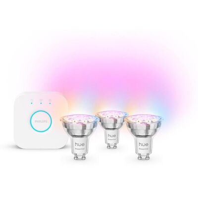 Philips Hue "Starter Set ""Essential White & Color Ambiance""LED-Lam.GU10, 3er-Pa+Bridge (00232140)" Philips Hue "Starter Set ""Essential White & Color Ambiance""LED-Lam.GU10, 3er-Pa+Bridge (00232140)"