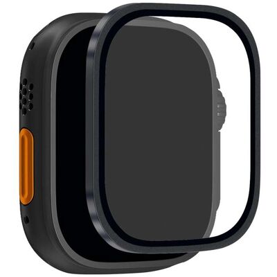 SBS Gehärtetes Glas mit Titanrahmen für Apple Watch 49mm, Schwarz SBS Gehärtetes Glas mit Titanrahmen für Apple Watch 49mm, Schwarz
