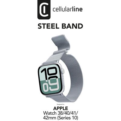 CellularLine Steel Band für Apple Watch 38/ 40/ 41/ 42mm (Serie 10) Milanaise Silver (61117) CellularLine Steel Band für Apple Watch 38/ 40/ 41/ 42mm (Serie 10) Milanaise Silver (61117)