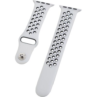 Peter Jäckel Watch Band für Apple Watch 41/40mm (Series 4-10)/ 38mm (Series 1-3) Silicon Dual White Peter Jäckel Watch Band für Apple Watch 41/40mm (Series 4-10)/ 38mm (Series 1-3) Silicon Dual White