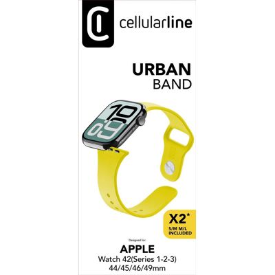 CellularLine Urban Band für Apple Watch (Serie 1/ 2/ 3) 44/ 45/ 46/ 49mm Silicon Yellow (61123) CellularLine Urban Band für Apple Watch (Serie 1/ 2/ 3) 44/ 45/ 46/ 49mm Silicon Yellow (61123)