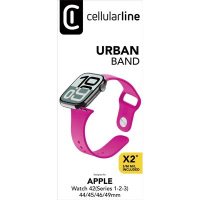 CellularLine Urban Band für Apple Watch (Serie 1/ 2/ 3) 44/ 45/ 46/ 49mm Silicon Pink (61120) CellularLine Urban Band für Apple Watch (Serie 1/ 2/ 3) 44/ 45/ 46/ 49mm Silicon Pink (61120)