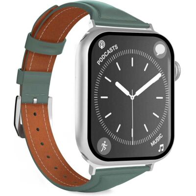 SBS Puro Petite Echtleder-ArmBand für Apple Watch 38 - 49mm, Grün SBS Puro Petite Echtleder-ArmBand für Apple Watch 38 - 49mm, Grün
