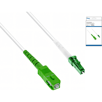 DINIC Anschlusskabel für Glasfaser-Router, LCA-SCA, Simplex, OS2, LC/APC 8° auf SC/APC 8° 15m DINIC Anschlusskabel für Glasfaser-Router, LCA-SCA, Simplex, OS2, LC/APC 8° auf SC/APC 8° 15m