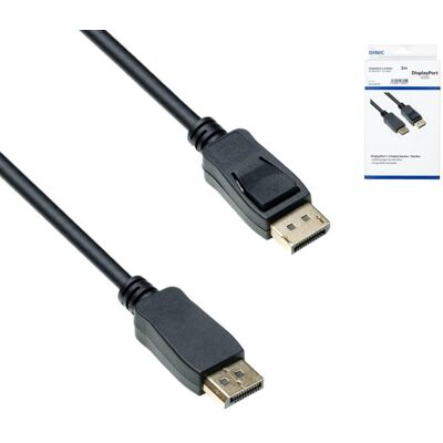 DINIC DisplayPort 1.4 Kabel, 2 m, 8K/60Hz, 32,4 GBpS, Schwarz DINIC DisplayPort 1.4 Kabel, 2 m, 8K/60Hz, 32,4 GBpS, Schwarz