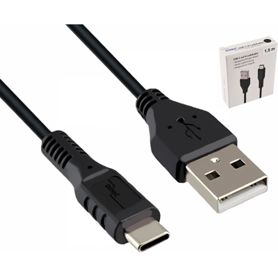 DINIC USB C auf A Ladekabel 1,50m, schwarz DINIC USB C auf A Ladekabel 1,50m, schwarz