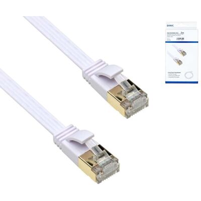 DINIC Patchkabel Cat.6, flach, PiMF/STP, Weiß, 2 m DINIC Patchkabel Cat.6, flach, PiMF/STP, Weiß, 2 m
