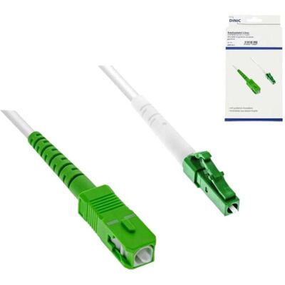 DINIC Anschlusskabel für Glasfaser-Router, LCA-SCA, Simplex, OS2, LC/APC 8° auf SC/APC 8°, LSZH, 10m DINIC Anschlusskabel für Glasfaser-Router, LCA-SCA, Simplex, OS2, LC/APC 8° auf SC/APC 8°, LSZH, 10m