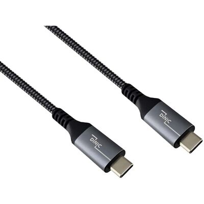 DINIC USB C 4.0 Daten u. Ladekabel, Typ C auf C, PD 240W, schwarz, 1,5m DINIC USB C 4.0 Daten u. Ladekabel, Typ C auf C, PD 240W, schwarz, 1,5m
