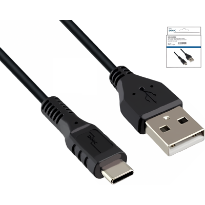 DINIC USB Typ C auf A Ladekabel, USB Typ C auf A Stecker, 5V, 3A, 1 m, schwarz DINIC USB Typ C auf A Ladekabel, USB Typ C auf A Stecker, 5V, 3A, 1 m, schwarz