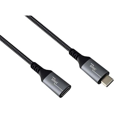 DINIC USB 4.0 Verlängerung, 240W PD, 40Gbps, Typ C auf C, schwarz, 1m DINIC USB 4.0 Verlängerung, 240W PD, 40Gbps, Typ C auf C, schwarz, 1m