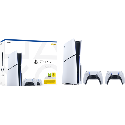 Sony PlayStation 5 Slim (PS5 Slim) - Standard Edition + 2 DualSense Controller Sony PlayStation 5 Slim (PS5 Slim) - Standard Edition + 2 DualSense Controller