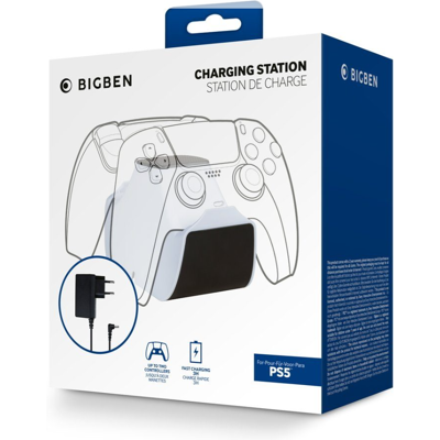 Bigben Ladestation für 2 Playstation 5 Controller Dual-Charger mit Netzteil Bigben Ladestation für 2 Playstation 5 Controller Dual-Charger mit Netzteil