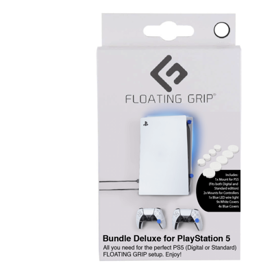 Floating Grip Wall Mount PlayStation 5 Wandhalterungen Bundle Deluxe weiß Floating Grip Wall Mount PlayStation 5 Wandhalterungen Bundle Deluxe weiß