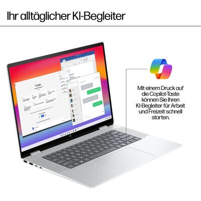 HP 2in1 Convertible ENVY x360 16-ac0655ng, Silber, Copilot+ PC, 16 Zoll, WUXGA, Intel Core Ultra 5 125U, 16 GB, 1 TB HP 2in1 Convertible ENVY x360 16-ac0655ng, Silber, Copilot+ PC, 16 Zoll, WUXGA, Intel Core Ultra 5 125U, 16 GB, 1 TB