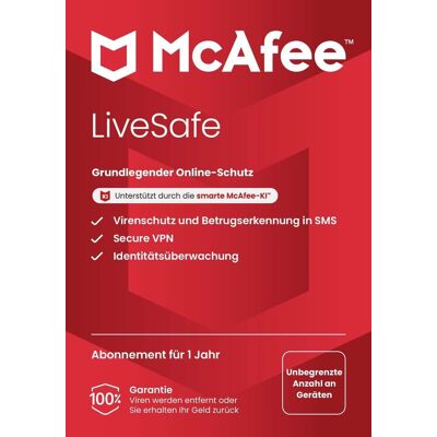 Mcafee LiveSafe 1-Jahreslizenz Mcafee LiveSafe 1-Jahreslizenz