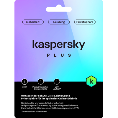 Kaspersky Plus 1 Gerät 1 Jahr Laufzeit Kaspersky Plus 1 Gerät 1 Jahr Laufzeit