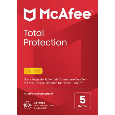 Mcafee Total Protection, 5 Geräte, 1-Jahres-Abonnement Mcafee Total Protection, 5 Geräte, 1-Jahres-Abonnement