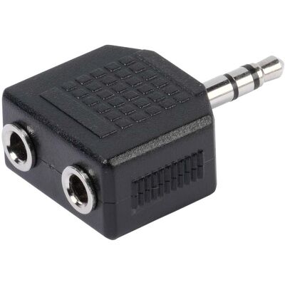 Vivanco Y Adapter Klinke, stereo, Stecker 3,5 mm - 2x Buchse 3,5 mm (45513) Vivanco Y Adapter Klinke, stereo, Stecker 3,5 mm - 2x Buchse 3,5 mm (45513)