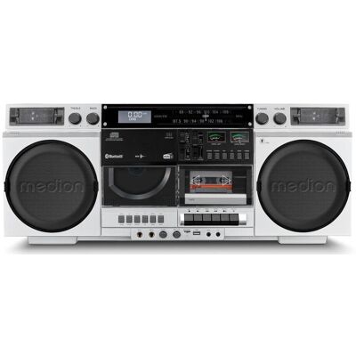Medion LIFE P66538 (MD44538) Retro-Boombox silber Medion LIFE P66538 (MD44538) Retro-Boombox silber