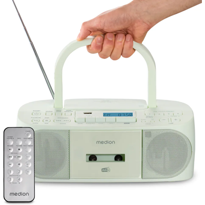 Medion MD400003 LIFE DRX-1 grün Radiorekorder mit CD-Spieler und Kassettendeck Medion MD400003 LIFE DRX-1 grün Radiorekorder mit CD-Spieler und Kassettendeck