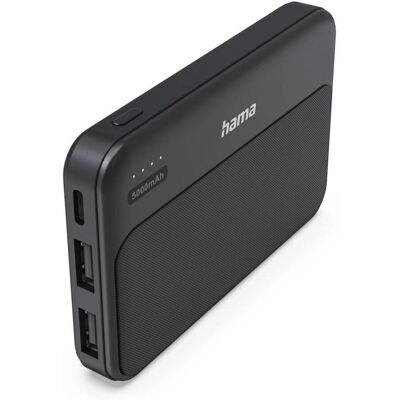 Hama "Power Pack ""Pocket 5"", 5000mAh, Ausgänge: 2x USB-A, Anthrazit (00201769)" Hama "Power Pack ""Pocket 5"", 5000mAh, Ausgänge: 2x USB-A, Anthrazit (00201769)"