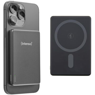 Intenso Magnetic Wireless Powerbank MW5000, 5000 mAh, Grau Intenso Magnetic Wireless Powerbank MW5000, 5000 mAh, Grau