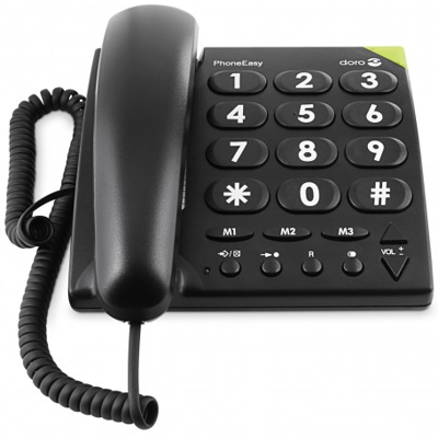 Doro PhoneEasy 311c Schwarz Schnurgebundenes Telefon Doro PhoneEasy 311c Schwarz Schnurgebundenes Telefon