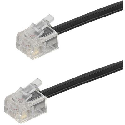 Vivanco RJ11 6m Schwarz - Anschlusskabel Vivanco RJ11 6m Schwarz - Anschlusskabel