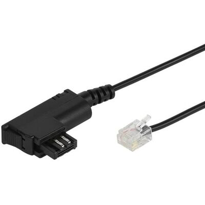Vivanco DSL Splitter-Anschlusskabel, TAE-F-Stecker auf RJ12-Stecker 6pc2, 3m, (45002) TAE-F-Stecker auf RJ12-Stecker 6p2c Vivanco DSL Splitter-Anschlusskabel, TAE-F-Stecker auf RJ12-Stecker 6pc2, 3m, (45002) TAE-F-Stecker auf RJ12-Stecker 6p2c