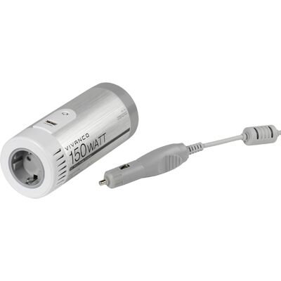Vivanco Fahrzeugspannungswandler mit USB Ladefunktion, 12V/230V, 150W (35990) Vivanco Fahrzeugspannungswandler mit USB Ladefunktion, 12V/230V, 150W (35990)