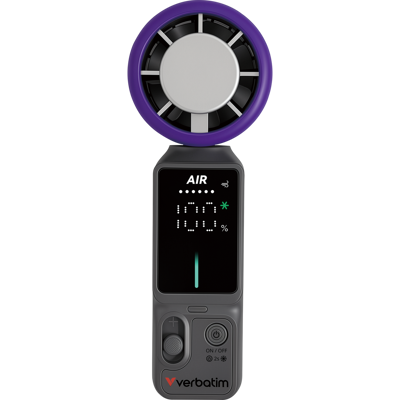 Verbatim Cool 'n' Go Ice Touch Pro Lila/Grau Handventilator Verbatim Cool 'n' Go Ice Touch Pro Lila/Grau Handventilator