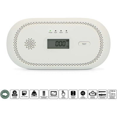 Alecto COA2650 Kohlenmonoxidalarm mit 10 Jahren Sensorlaufzeit und Display Alecto COA2650 Kohlenmonoxidalarm mit 10 Jahren Sensorlaufzeit und Display
