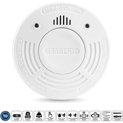 Alecto SD1010 Rauchmelder mit 10 Jahren Batterie- und Sensorlaufzeit Weiß Alecto SD1010 Rauchmelder mit 10 Jahren Batterie- und Sensorlaufzeit Weiß