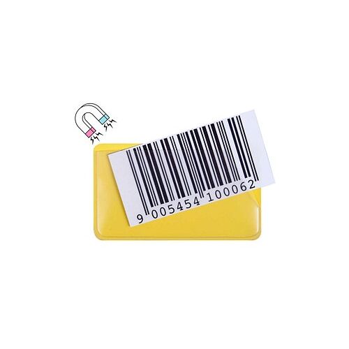EICHNER Etikettenhalter magnetisch gelb 13,8 x 5,8 cm, 50 St.